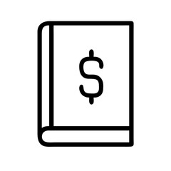 savings account book vector flat icon for financial apps and websites
