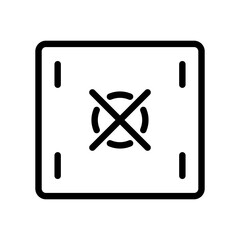 secure safe lock vector flat icon for protection apps and websites
