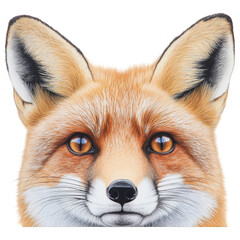Fototapeta premium Frontal Portrait of a Red Fox Face