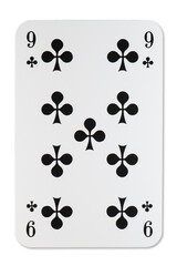 Playing card Nine of Clubs French deck