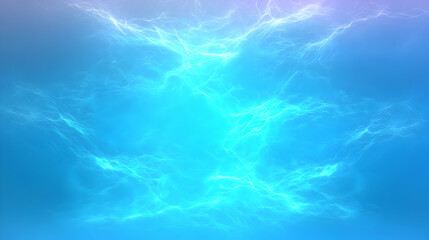 Abstract Underwater Scene with Blue Water and Glowing Particles