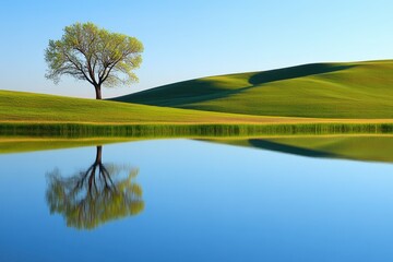 Obraz premium Serene Landscape Reflection