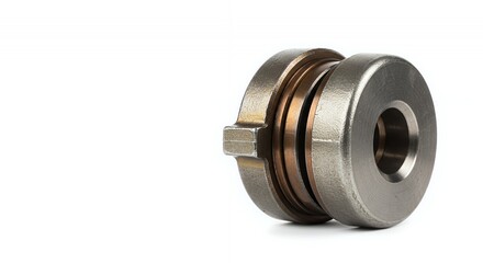 Seized Brake Caliper Piston on White Background