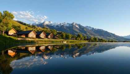 Obraz premium Mountain lake reflection