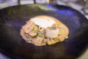 Elegant Gala Dinner Featuring Foie Gras, Beef Tenderloin and Scallops © Juan