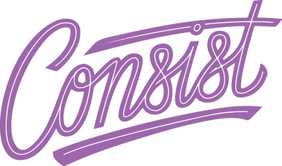 Consist Handwritten Typography.