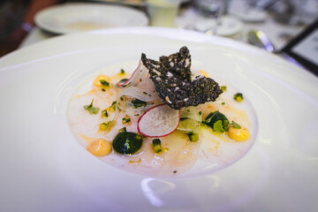 Elegant Gala Dinner Featuring Foie Gras, Beef Tenderloin and Scallops © Juan
