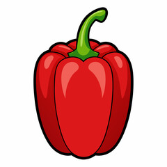 Capsicum white background 