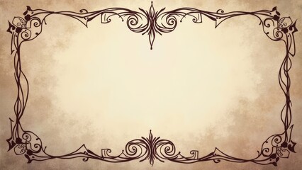 Vintage style decorative border image