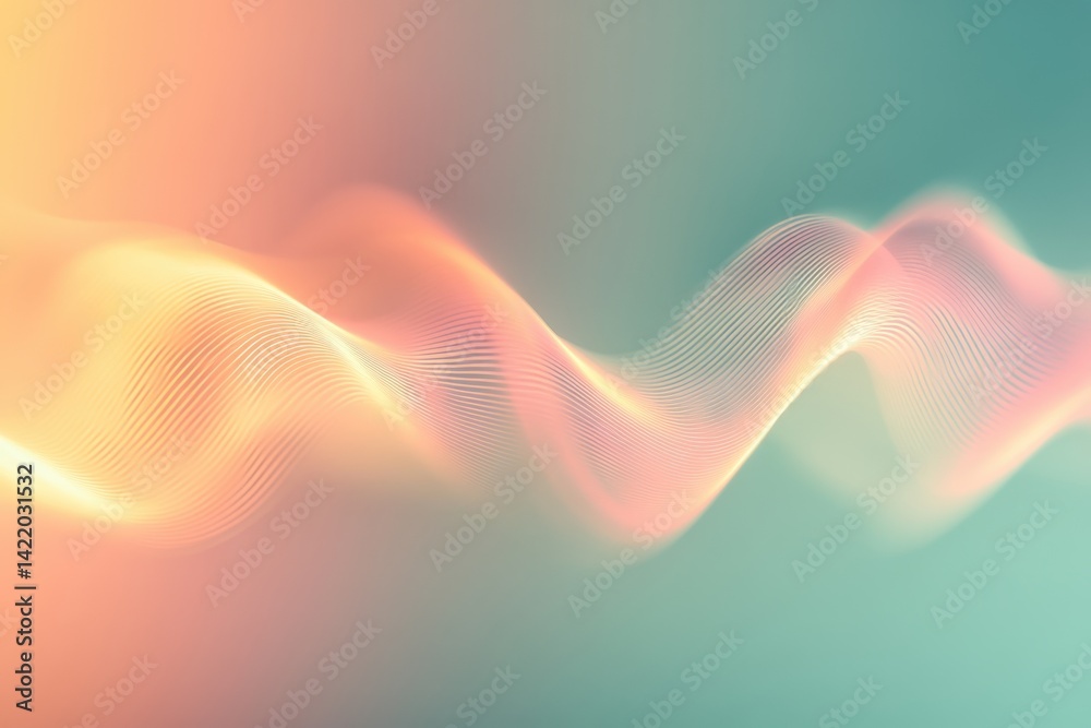 Poster soft waves of light and color create an ethereal atmosphere in a tranquil setting