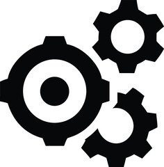 Interlocked Gears Symbolize Teamwork and Efficiency