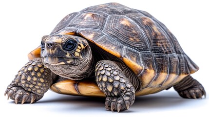 Obraz premium Magnificent Yellow-footed Tortoise Close-up