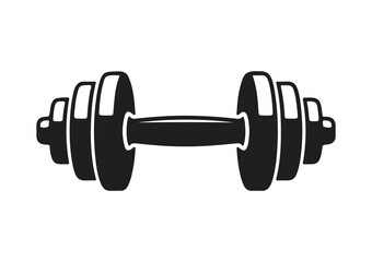 Dumbbell icon vector isolated on white background