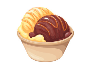 ice cream with chocolate