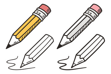 Pencil icon set. Vector illustration