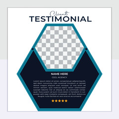 Modern Testimonial Social Media Post Template