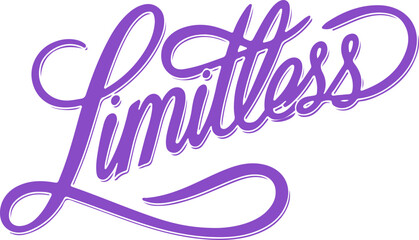 Limitless Purple Handwritten Typography.