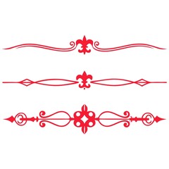 set of decorative elements