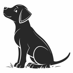 black dog silhouette