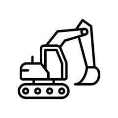 Excavator vehicle icon vector design