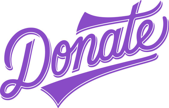 Donate Now Purple Script.