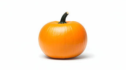 Obraz premium Bright Orange Pumpkin on White Background