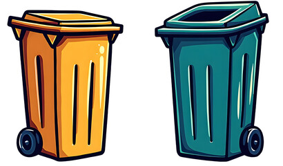 Recycling Awareness Campaign Urban Environment Digital Illustration Waste Management Creative Concept,cut out, isolated, transparent background