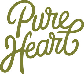 Pure Heart Handwritten Typography.