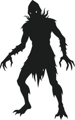 Shadowy Ghoul Vector - Minimal Scary Artwork