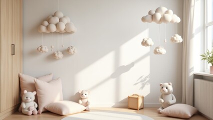 modern living room with white sofa