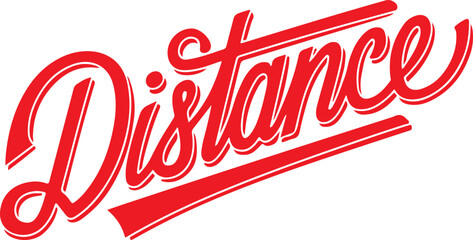 Red Distance Typography.