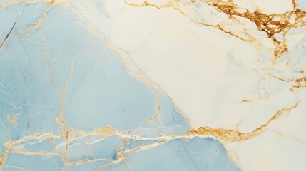 Frame with marble texture border on pale sky blue minimalist background