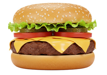 Delicious double cheeseburger