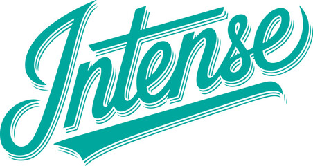 Intense Teal Typography.
