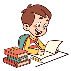 Cute Children Studying and Reading Clipart,
Hand-Drawn Kids Doing Homework and Reading,
Adorable Illustrations of Children Studying and Learning.