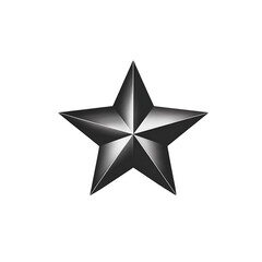 Obraz premium A silhouettes silver star isolated on white background