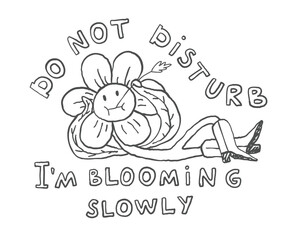 Funny line art, comic print, lazy quote sublimation and embroidery design