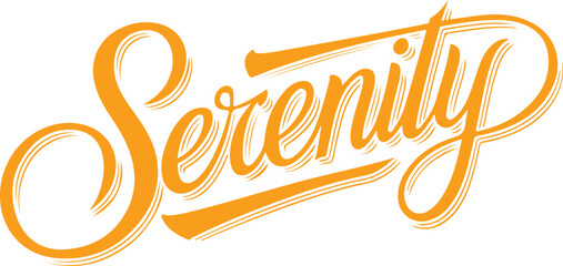 Obraz premium Serenity Hand Lettering.