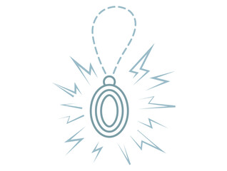 Pendant with lightning bolt design