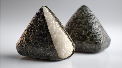 Onigiri with kombu filling glossy nori wrap clean ba