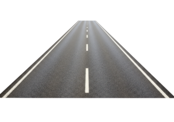 Empty highway stretching into distance