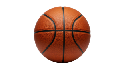 Orange basketball on black background