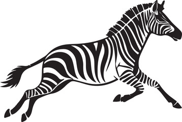 zebra standing and running isolated on white background zebra vector illustration © rupa