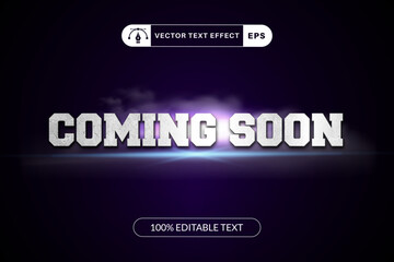 Coming Soon Cinematic Text Effect – Editable Vector EPS for Movie Trailer Titles