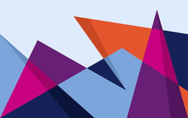 Mountain Abstract Wall Art Landscape Geometric Simple Design 