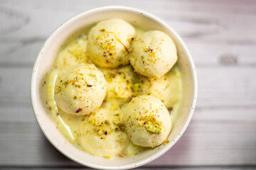Rasmalai is a very popular Indian dessert.