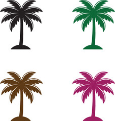 set of palm trees