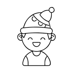 child in a funny hat icon, child in a funny hat line art - simple line art of child in a funny hat, perfect for child in a funny hat logos and icons