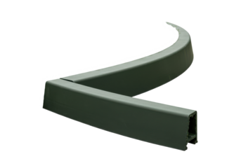 Curved gray plastic panel