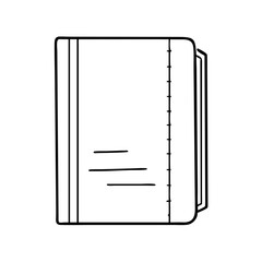 closed journal icon, closed journal line art - simple line art of closed journal, perfect for closed journal logos and icons